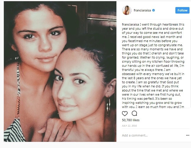 Selena Gomez và Francia Raisa: Tình bạn 15 năm tựa cổ tích, hiến thận cứu giúp lúc bệnh tật, ai dè đầy drama đằng sau - Ảnh 4.