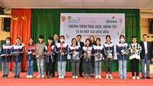 Trao tặng thư viện sách và trồng cây tại trường học huyện Hiệp Hòa, Bắc Giang