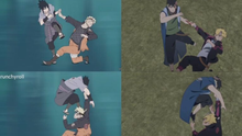 Một cảnh trong Boruto tập 292 tái hiện lại xuất sắc trận chiến cuối cùng của Naruto và Sasuke