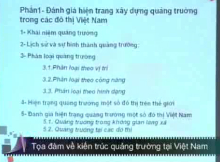 Tọa đàm về “tương lai” của quảng trường trong các đô thị Việt Nam 