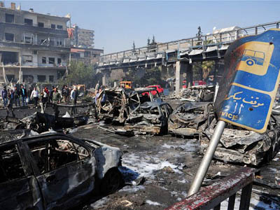 44 người thương vong sau hai vụ nổ ở trung tâm Damacus