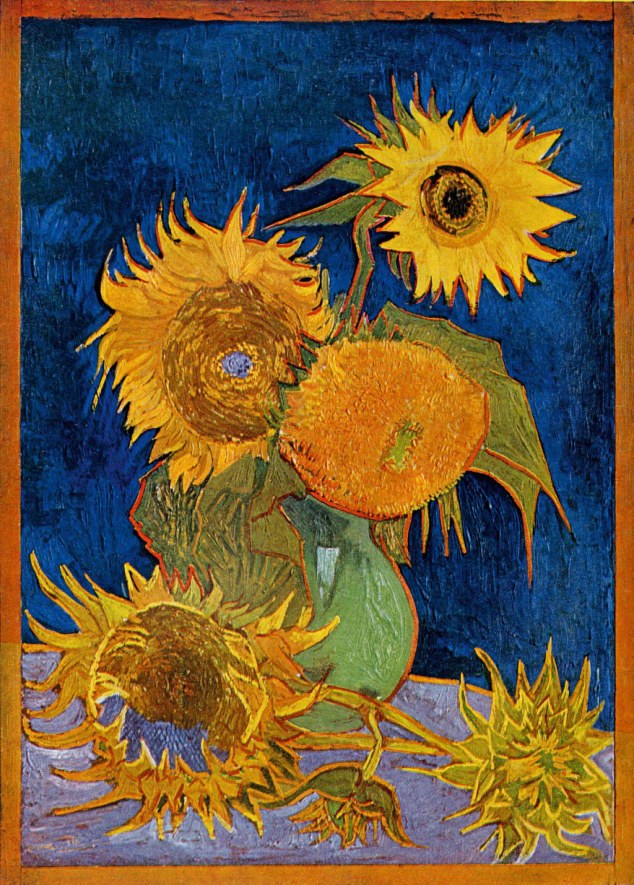 đọa hướng dương tàn là một trong những kiệt tác nghệ thuật của Vincent Van Gogh. Với dòng chữ \