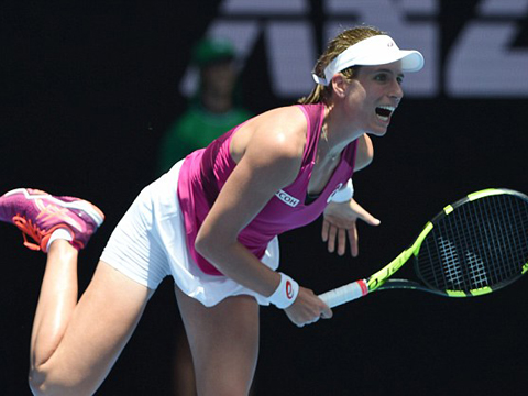 Tay vợt ‘yếu bóng vía’ Johanna Konta gây sốc ở Australian Open