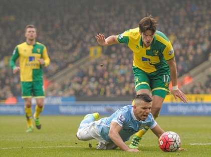 Norwich 0-0 Man City: Aguero tịt ngòi. Hy vọng vô địch mờ dần với Man City