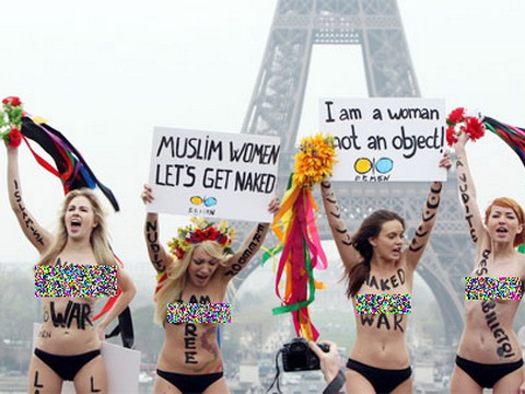 VIDEO: Nhận diện 'nhóm nữ ngực trần FEMEN' gây náo loạn Paris