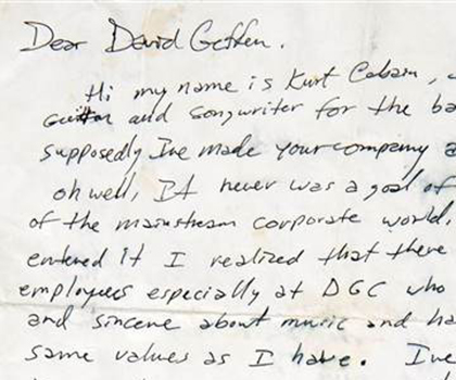 Đấu giá bức thư bàn đến khả năng giải thể Nirvana của Kurt Cobain 
