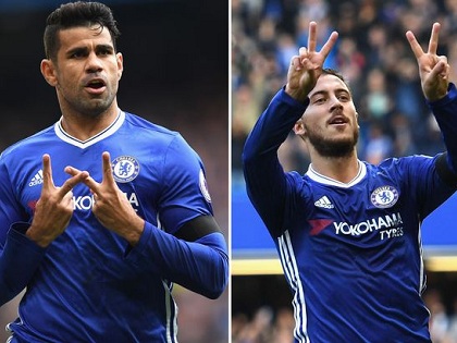 CẢM ĐỘNG: Diego Costa và Eden Hazard ghi bàn, tưởng nhớ người mẹ quá cố của Willian