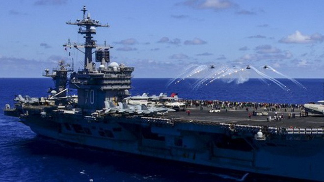 Tàu sân bay Mỹ USS Carl Vinson sắp tập trận với tàu chiến Nhật Bản