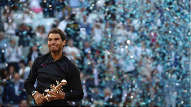 Lần thứ 5 vô địch Madrid Masters, Nadal san bằng kỷ lục của Djokovic, qua mặt Federer 