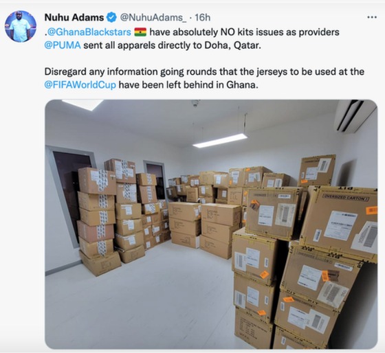 Thực hư vụ ĐT Ghana bỏ quên áo đấu World Cup ở nhà - Ảnh 2.