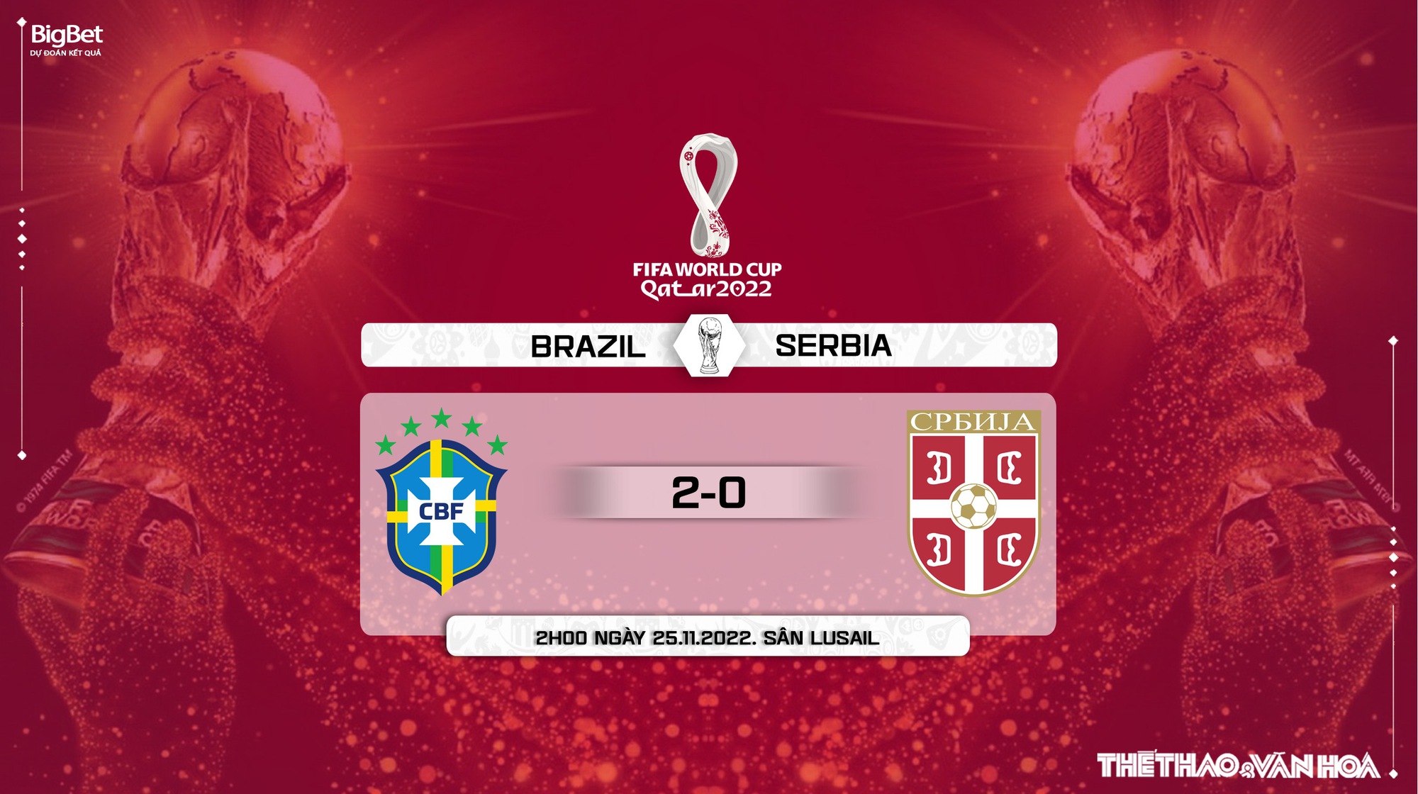 Cá cược Brazil vs Serbia chấp mấy trái, mẹo hay từ cao thủ, thắng lớn