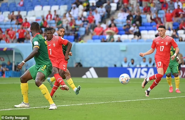 Tiền đạo Thụy Sĩ từ chối ăn mừng khi ghi bàn vào lưới Cameroon - Ảnh 3.