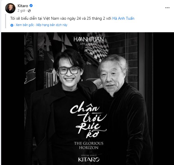Nhà soạn nhạc lừng danh Kitaro xác nhận tham gia concert của Hà Anh Tuấn - Ảnh 1.