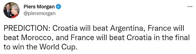 Piers Morgan: ‘Croatia sẽ loại Argentina, gặp Pháp ở chung kết’ - Ảnh 2.