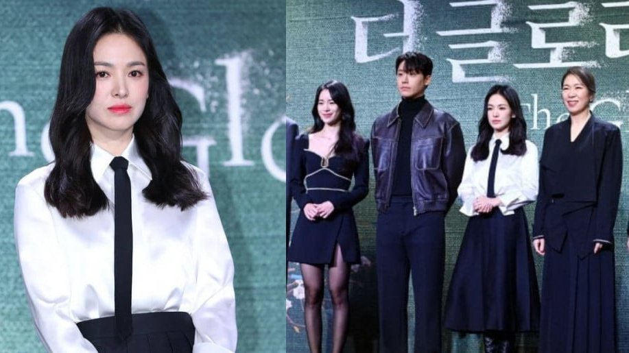 Nhan sắc của Song Hye Kyo tỏa sáng trong buổi họp báo ra mắt phim mới 'The Glory'