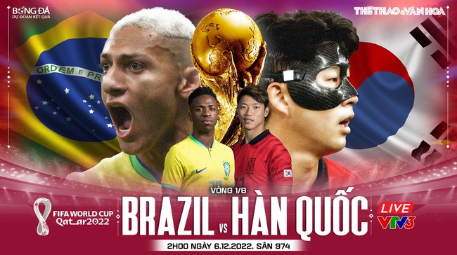 Dự đoán có thưởng World Cup 2022 vòng 16 đội: Trận Brazil - Hàn Quốc - Ảnh 1.