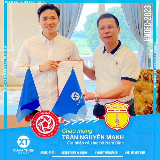 Trần Nguyên Mạnh, Nam Định, V League 2023, Hồ Khắc Ngọc, Vũ Hồng Việt
