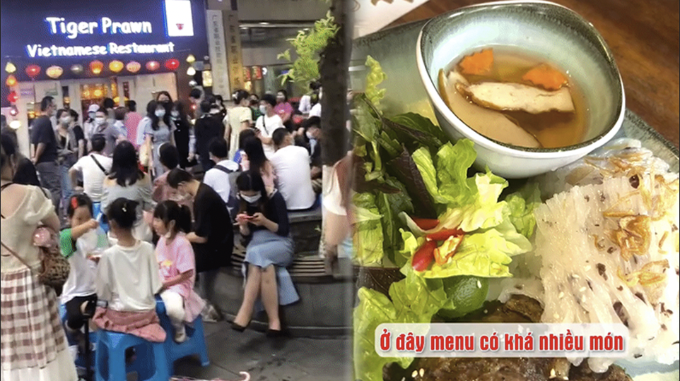 Nhà hàng ẩm thực Việt tại Quảng Châu khiến dân mạng bất ngờ vì cảnh xếp hàng chờ bàn đông như trẩy hội