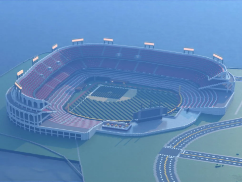 Thán phục game thủ xây dựng cả sân vận động trong Minecraft - Ảnh 2.