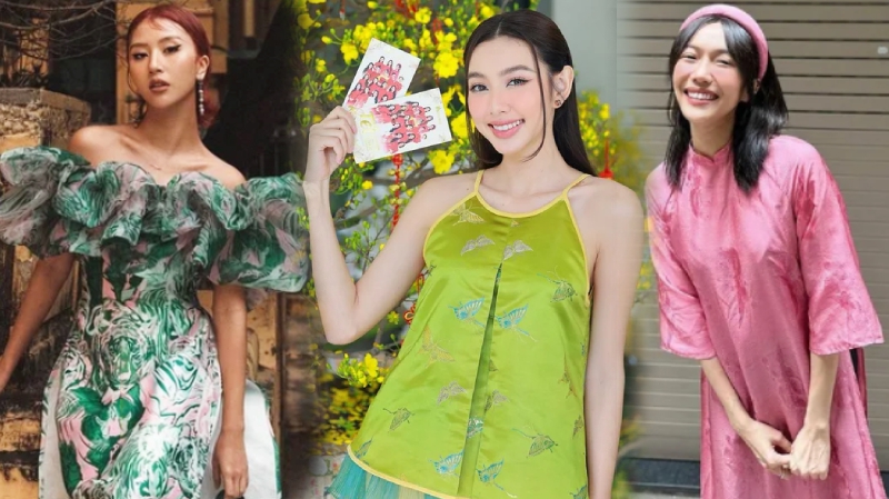Sao Việt đọ sắc với áo dài vào mùng 1: Bên dịu dàng nữ tính, bên phá cách hiện đại