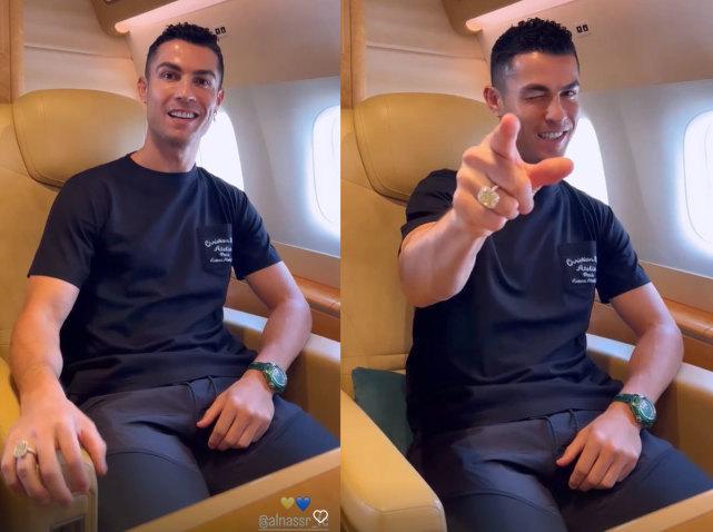 Ronaldo và bạn gái &quot;khoe&quot; nhẫn kim cương 20 carat khi đến Saudi Arabia - Ảnh 1.