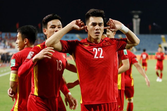 Tuyển Việt Nam vượt qua tuyển Trung Quốc trong trận đấu hồi tháng 2/2022. Ảnh: Getty