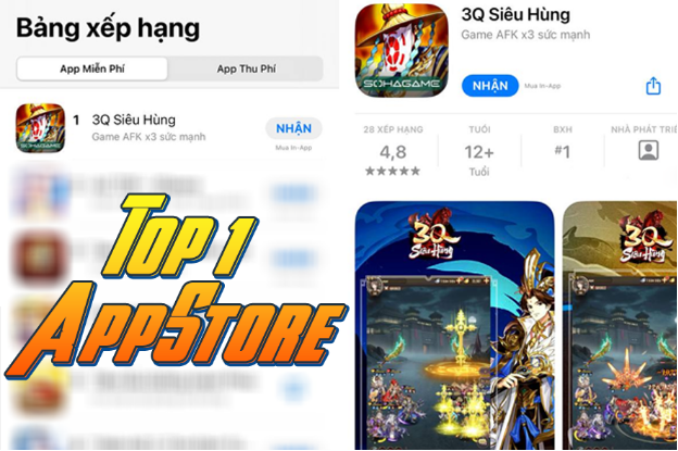 3Q Siêu Hùng vượt loạt game khủng, leo thẳng Top 1 App Store ngay ngày ra mắt   - Ảnh 2.