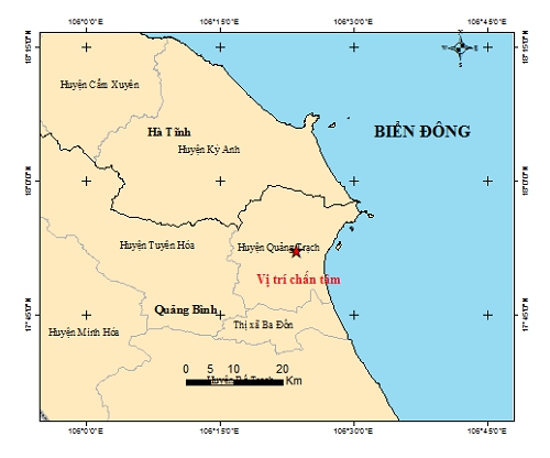 Động đất độ lớn 4.0 tại Quảng Bình - Ảnh 1.