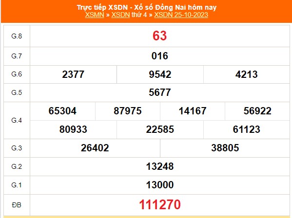 XSDN 25/10, trực tiếp kết quả Xổ số Đồng Nai hôm nay 25/10/2023, XSDN ngày 25 tháng 10 - Ảnh 1.