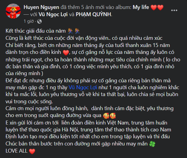 'Mẹ một con' Nguyễn Thị Huyền viết tâm thư xúc động chia tay sự nghiệp điền kinh - Ảnh 2.