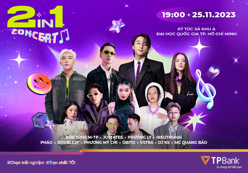 Phương Ly, Obito, DOUBLE2T... mang loạt hit “mới toanh” đến TPBank 2in1 Concert - Ảnh 1.