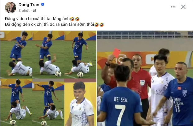 Vợ hậu vệ đội tuyển Việt Nam nổi giận khi chồng bị 'Ronaldo Trung Quốc' đánh nguội - Ảnh 5.