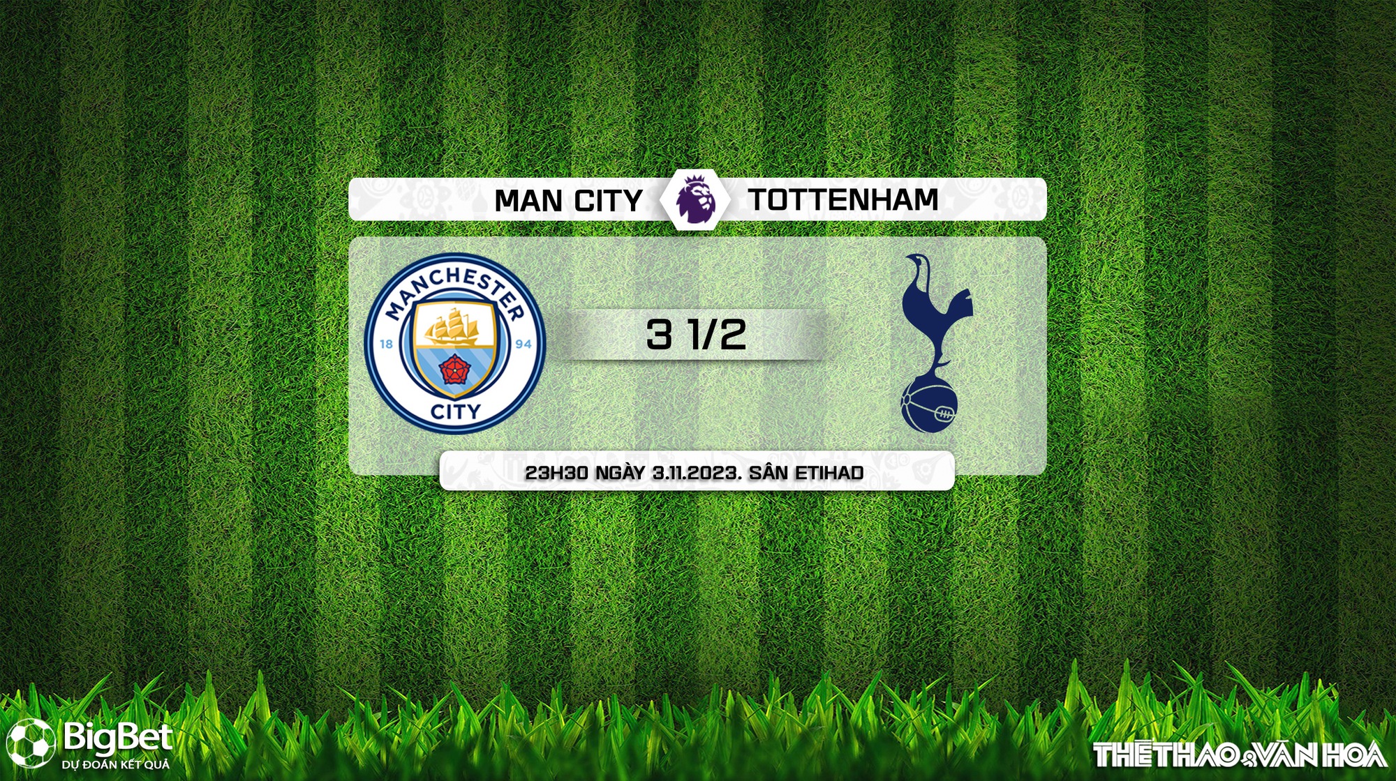 Xem trực tiếp Man City vs Tottenham - Keonhacai 23h30 ngày 3/12