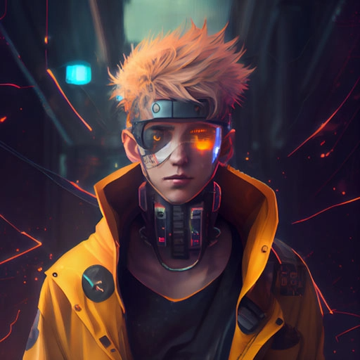 Choáng ngợp với loạt fanart Naruto phong cách Cyberpunk do AI tạo ra - Ảnh 2.