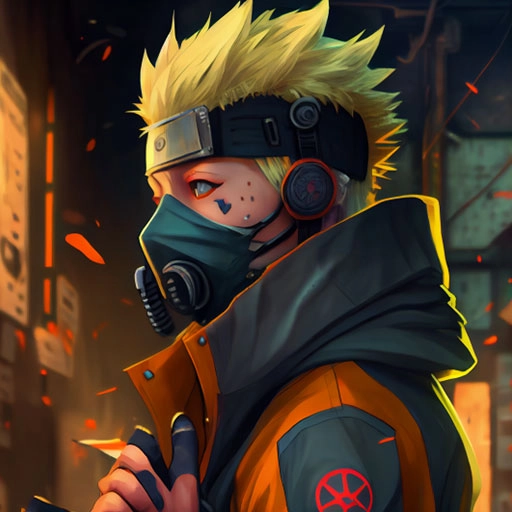 Choáng ngợp với loạt fanart Naruto phong cách Cyberpunk do AI tạo ra - Ảnh 3.