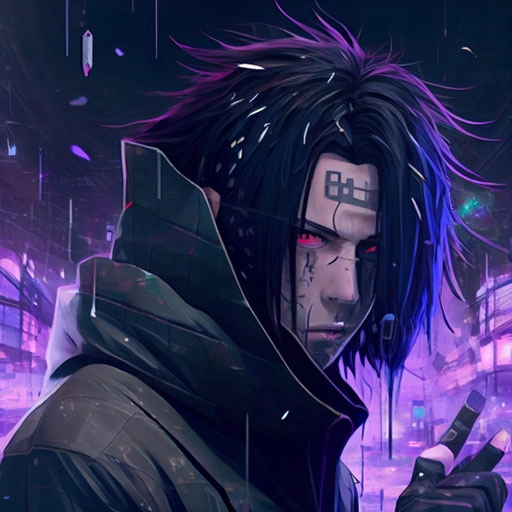Choáng ngợp với loạt fanart Naruto phong cách Cyberpunk do AI tạo ra - Ảnh 6.