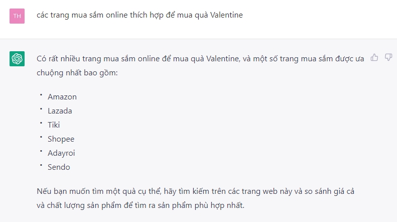 Khi Chat GPT gợi ý quà tặng Valentine: Giới thiệu đủ thứ nhưng đến khi hỏi địa chỉ mua thì… lại chịu - Ảnh 7.