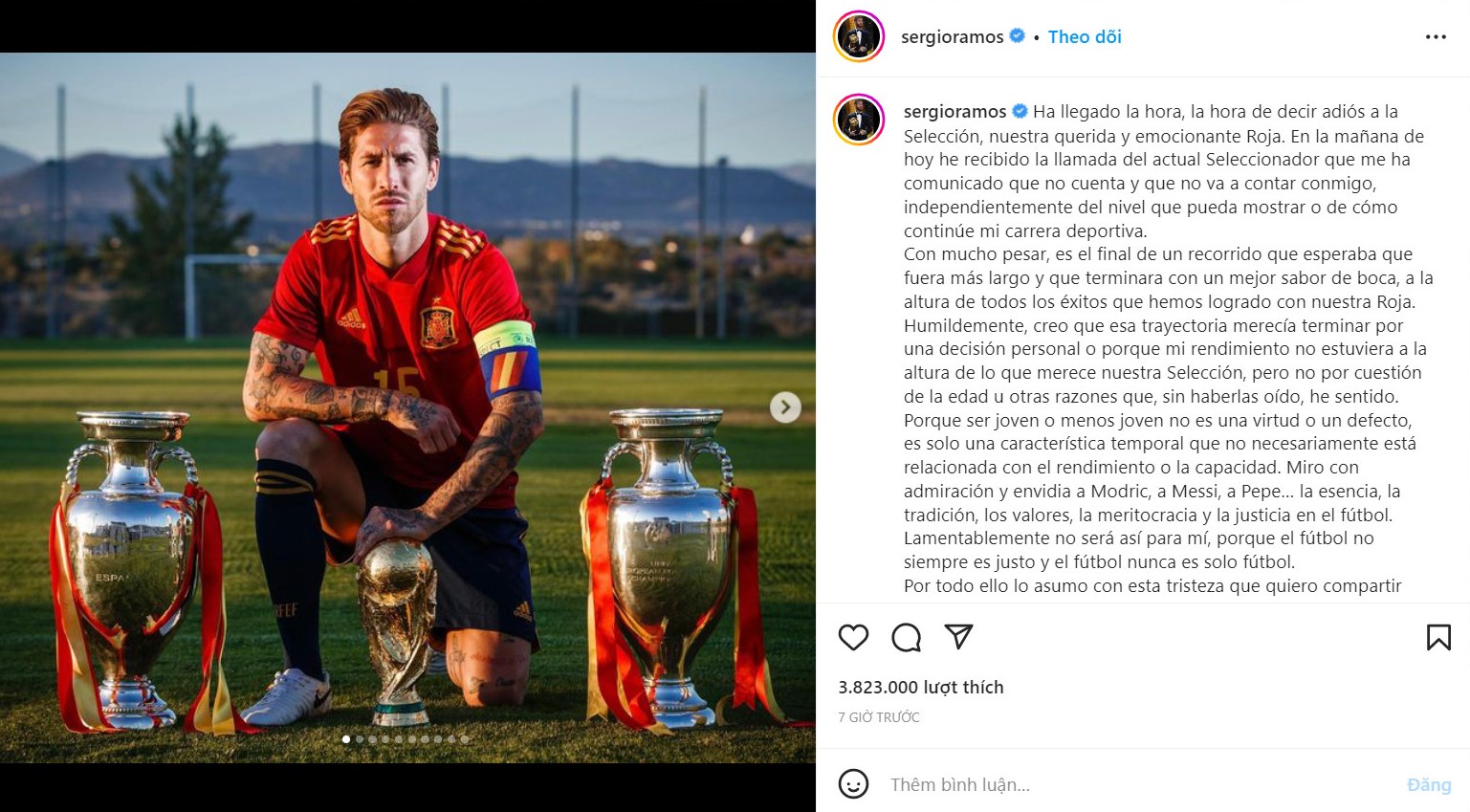Sergio Ramos tuyên bố từ giã sự nghiệp đội tuyển quốc gia Tây Ban Nha - Ảnh 3.