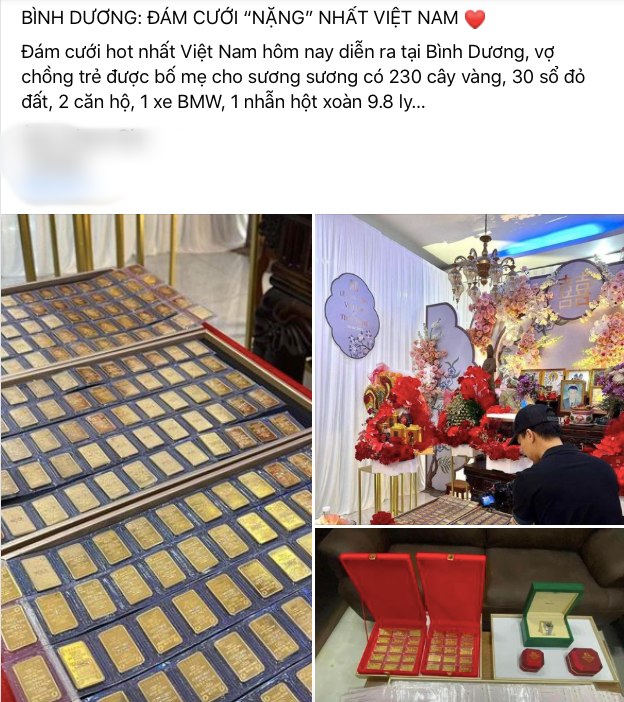 Màn trao quà cưới &quot;không nhượng bộ&quot;: Mẹ chú rể trao 200 cây vàng thì bố cô dâu đáp lễ bằng 30 cuốn sổ đỏ và nhiều món đồ giá trị - Ảnh 1.