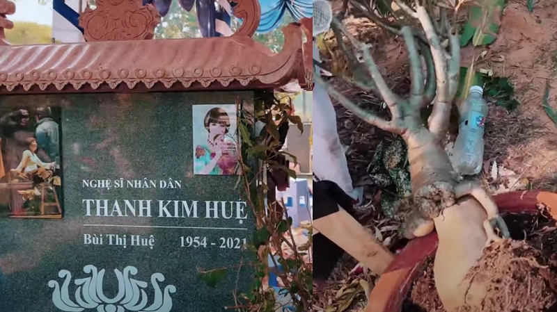 Phần mộ một nghệ sĩ nổi tiếng bị hư hỏng sau cảnh người dân chen lấn, giẫm đạp lúc đưa tang NSƯT Vũ Linh