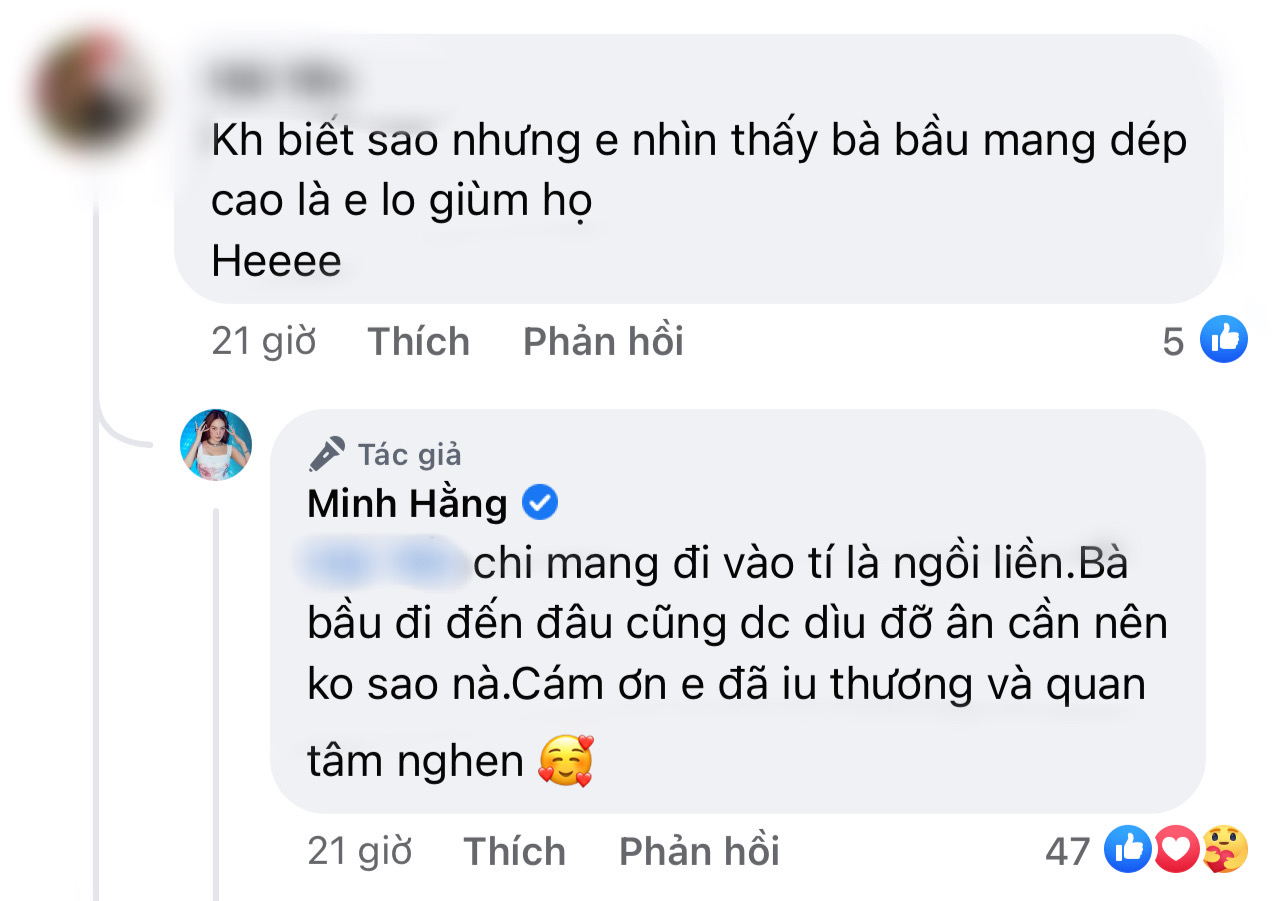 Bị netizen nhắc nhở hạn chế đi cao gót khi mang bầu, Minh Hằng phản ứng ra sao? - Ảnh 4.