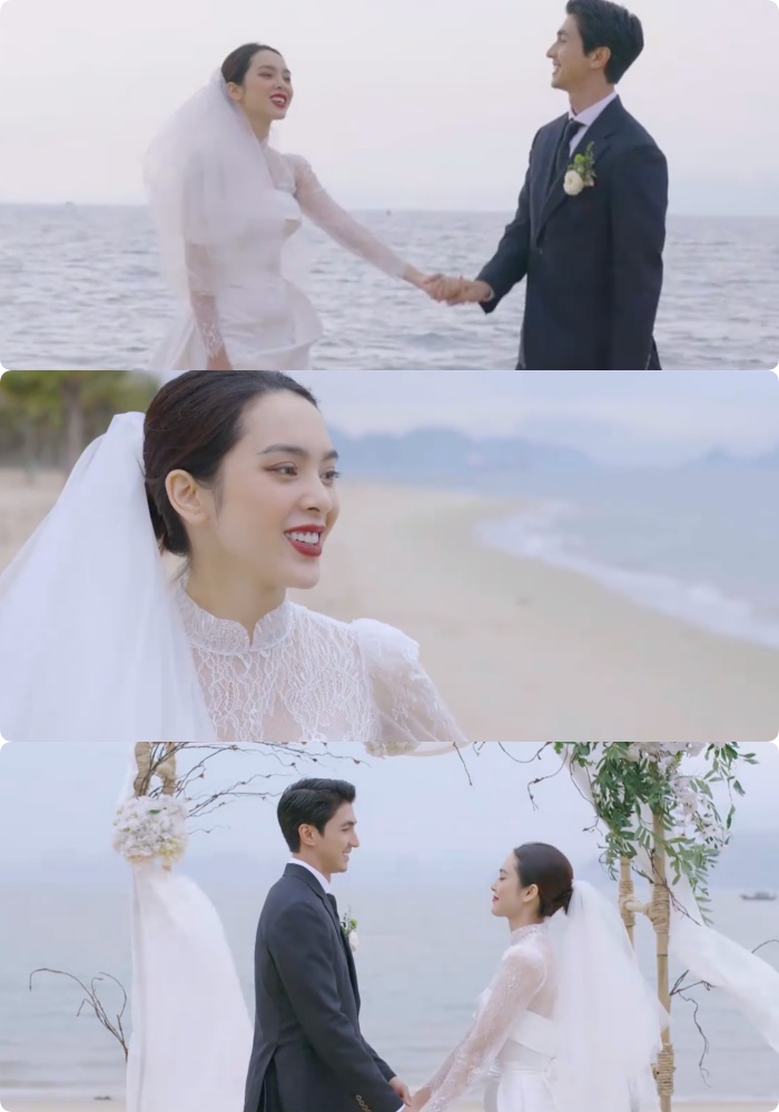 Váy cưới của Quỳnh Lương: - Ảnh 1.