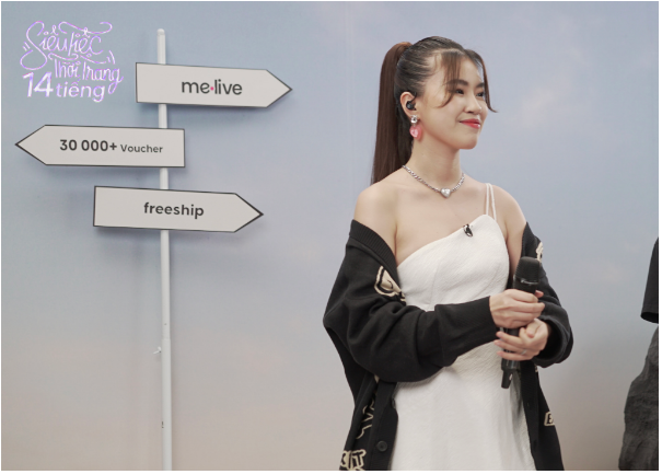 TikToker Linh Ân chốt hơn 10.000 đơn hàng trong phiên livestream cùng Rapper Pháo tại &quot;Siêu tiệc thời trang 14 tiếng&quot; - Ảnh 3.
