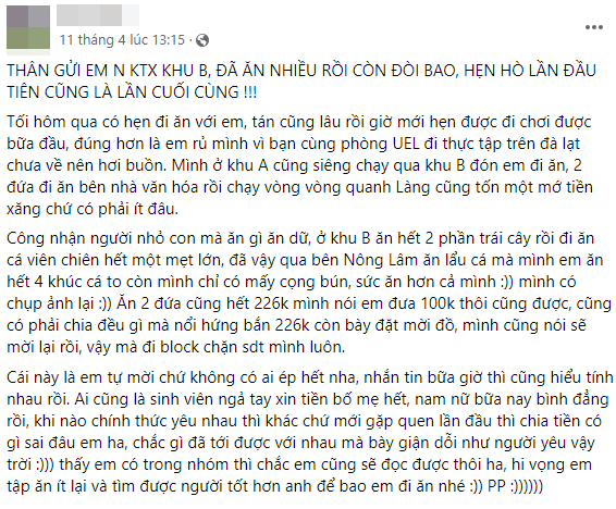 Vụ thanh niên đòi chia bill 226k: Xuất hiện bài đăng với nội dung y hệt cách đây 1 năm, cộng đồng mạng đặt nghi vấn bịa chuyện câu view? - Ảnh 3.