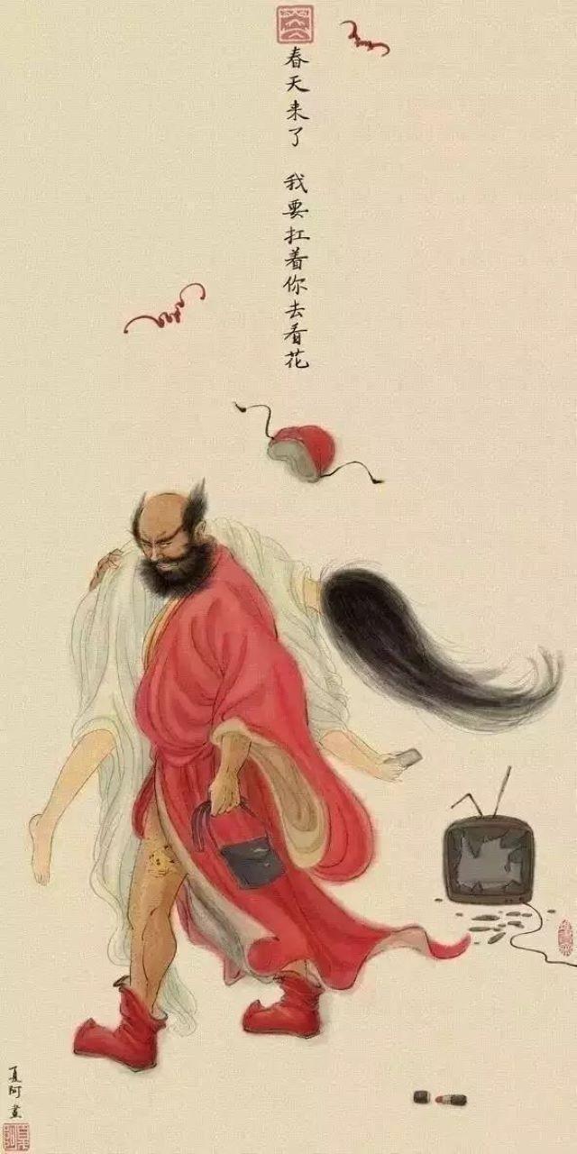 Họa sĩ táo bạo nhất Trung Quốc vẽ Trương Phi lái máy xúc, Tôn Ngộ Không chơi rock khiến dân mạng phát cuồng - Ảnh 2.