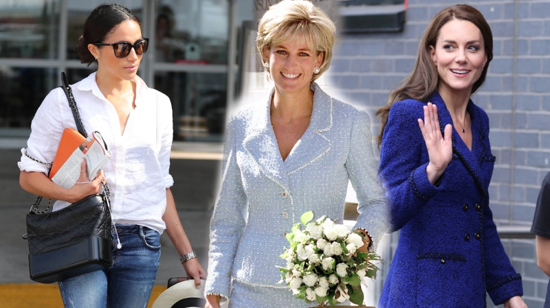 Khi nữ nhân Hoàng gia diện đồ Chanel: Công nương Diana mãi là huyền thoại, Kate - Meghan Markle đối lập bất ngờ