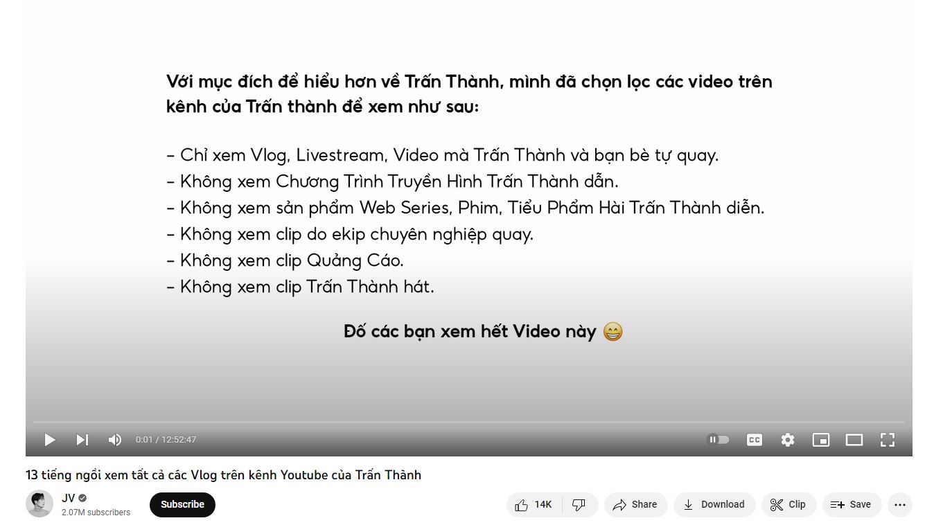 JVevermind dùng 13 tiếng xem tất cả vlog trên kênh Youtube của Trấn Thành, phản ứng thế nào mà cư dân mạng xôn xao - Ảnh 2.