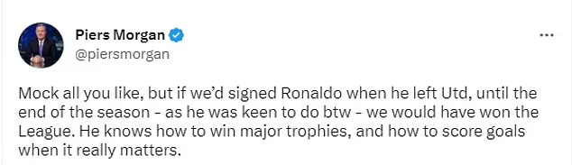 Piers Morgan: 'Nếu Arsenal ký hợp đồng với Ronaldo thì có lẽ đã vô địch' - Ảnh 4.
