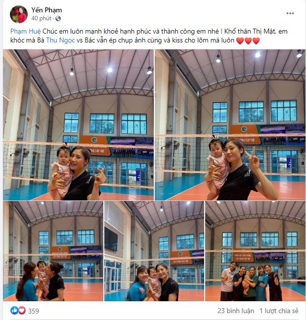 Hoa khôi bóng chuyền Phạm Thị Yến gửi lời chia tay tới đàn em, chụp ảnh siêu đáng yêu với con gái Phạm Thị Huệ - Ảnh 2.