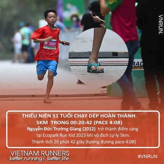 Cậu nhóc 11 tuổi đi dép xỏ ngón vô địch giải chạy 5km, cha mẹ lên tiếng trần tình - Ảnh 2.